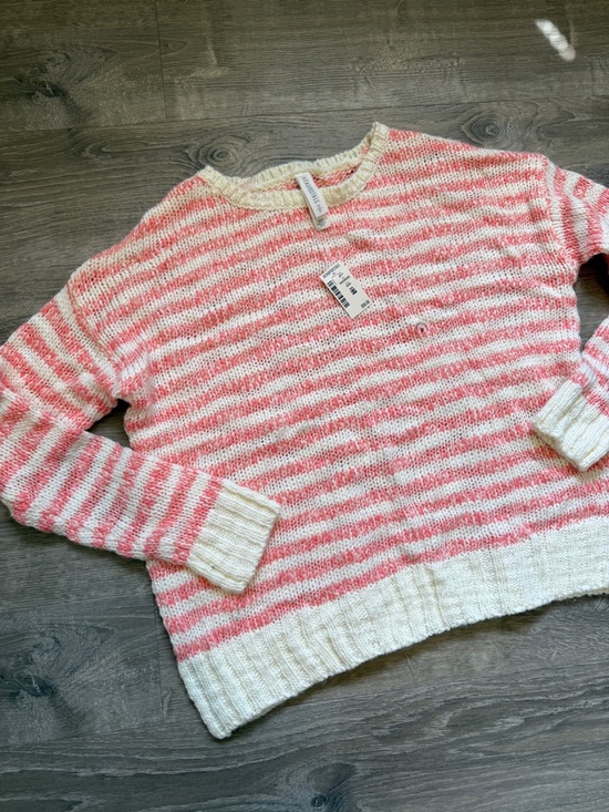 Aeropostale Sweaters - Aéropostale Cozy Striped Crewneck Sweater – Pink & White – Size S – NWT